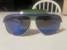 Lacoste Blue Unisex Aviator Sunglasses w/Hard Case NIB
