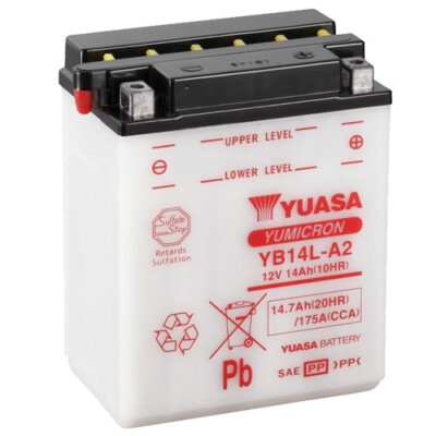 Batterie für Suzuki GSX-R 1100 GV73C 1992 YUASA YB14L-A2 offen, trocken