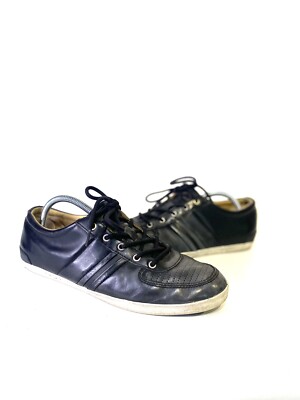UGG Australia Brook-Lin Vibram Herren Schwarz & Grau Leder Turnschuhe 1000640 Uk 9