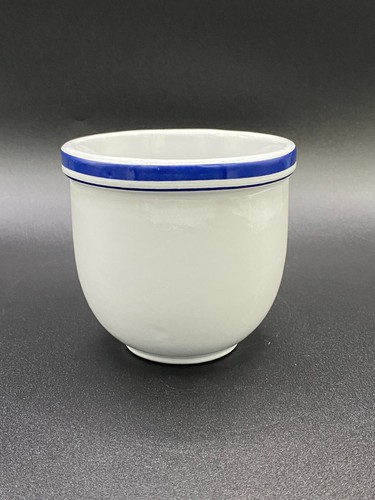 Coffee Mug Culinary Arts Cafeware Porcelain White - Blue Bands (A20) - Vintage - Picture 4 of 6
