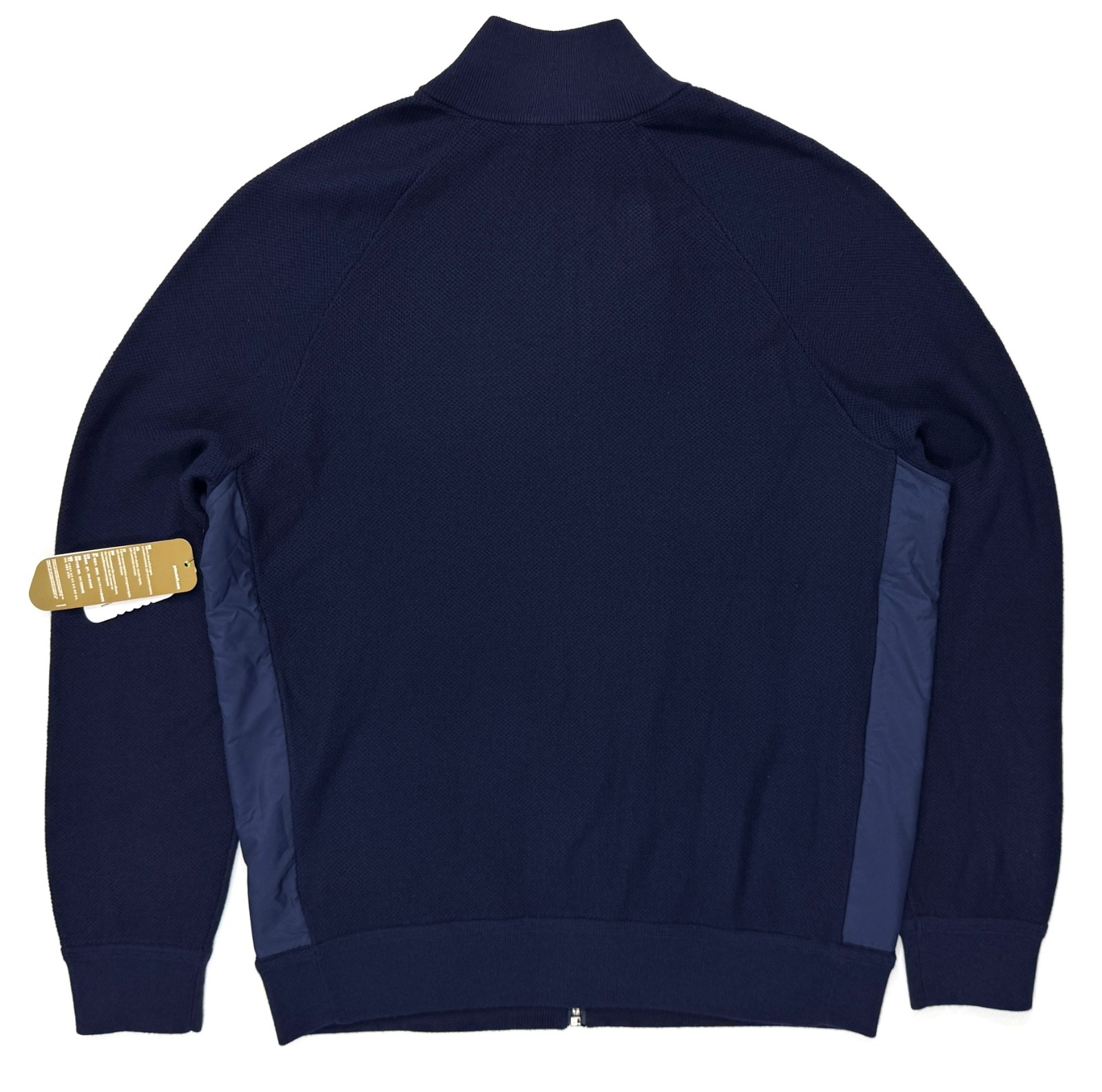 Ralph Lauren RLX Navy Blue Full Zip Hybrid Jacket Wool Polyester Mens SMALL