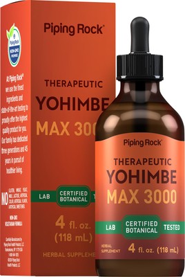 Piping Rock Yohimbe Bark Extract Liquid | 4 Fl Oz | Supplement for Men & Wome...