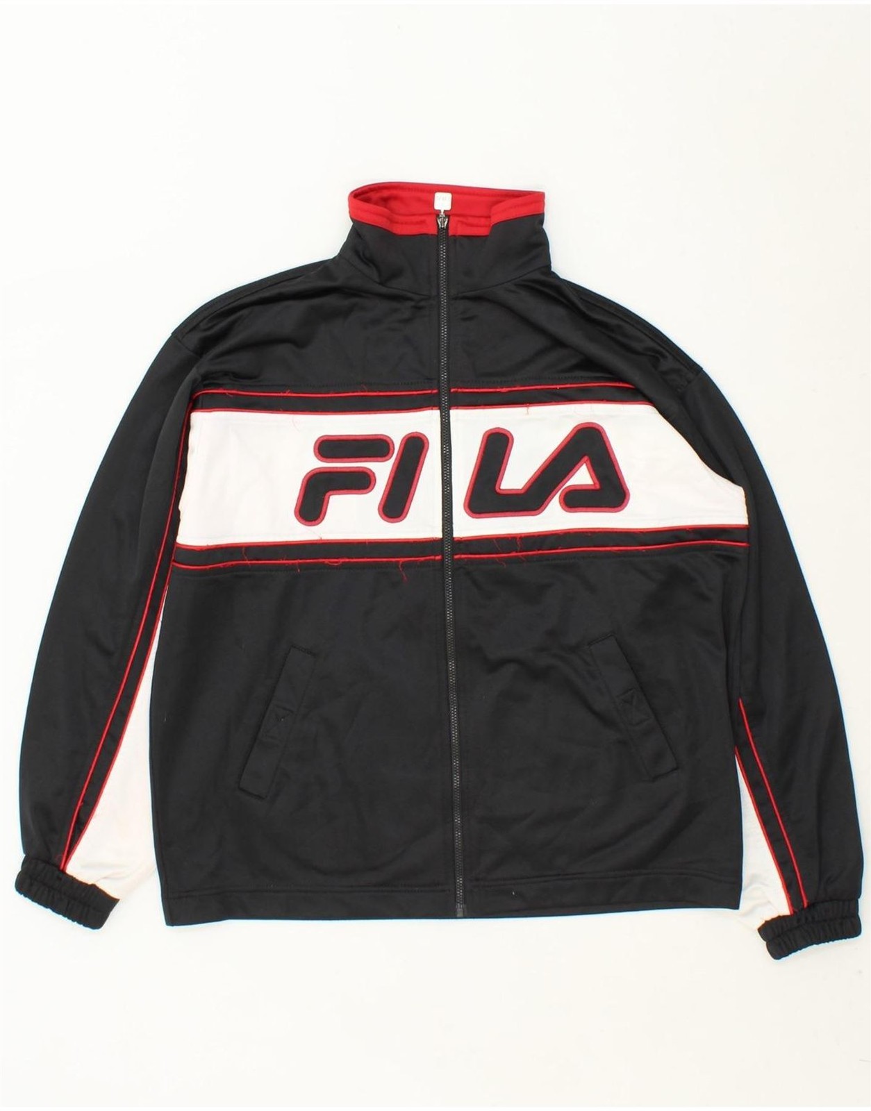 FILA Giacca tuta ragazzo oversize 13 14 anni nero colorblock CG43