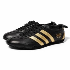 Adidas Mexico 1968 Azteca Trainers UK 8 Black Gold Retro Rare Casual Shoes