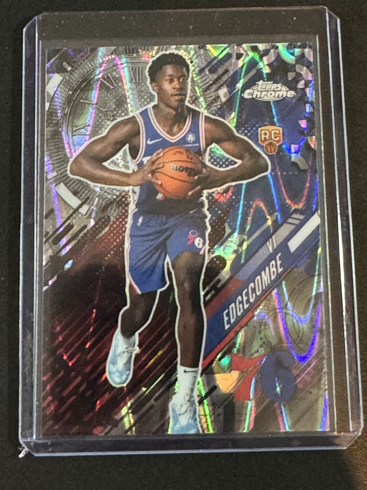 2025-26 Topps Chrome VJ EDGECOMBE Raywave Go Time Rookie RC #GT-18 Sixers