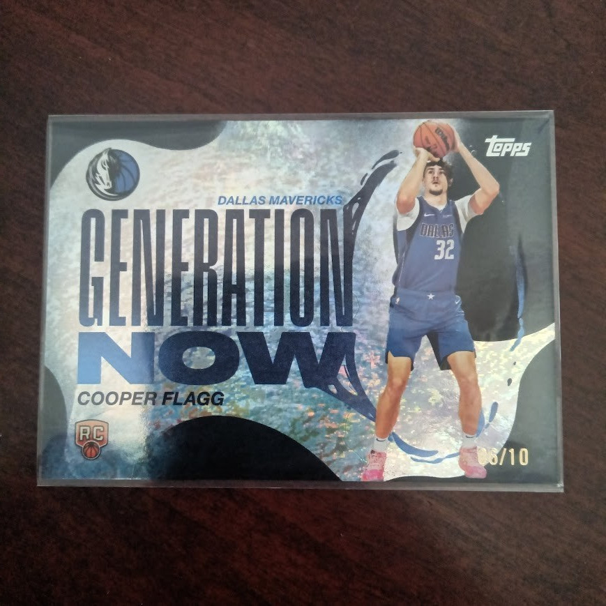 COOPER FLAGG 2025-26 Topps BLACK HOLO FOIL /10 Generation Now RC Rookie card SSP