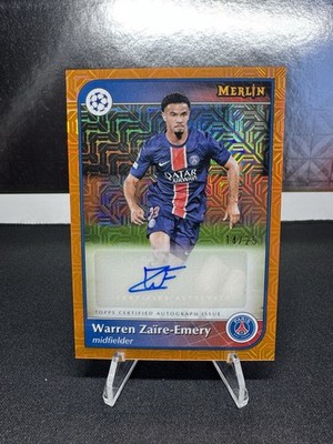 2024/25 Topps Merlin UEFA CC Warren Zaïre-Emery Auto /25 PSG