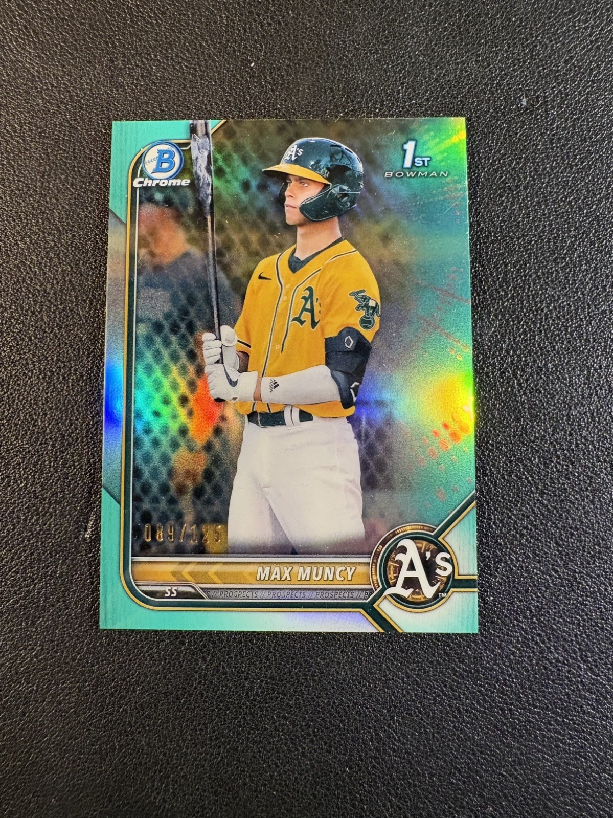 2022 Bowman Chrome Prospect MAX MUNCY 1st #BCP-89 AQUA TEAL /125 Rookie Card RC!