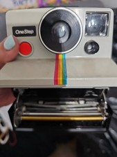 Vintage Polaroid Camera SX-70 OneStep Rainbow Striped Land Camera Not Tested