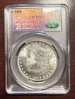 1888 Morgan Silver Dollar CAC Graded MS63 — Blazing White Luster - BERT Label
