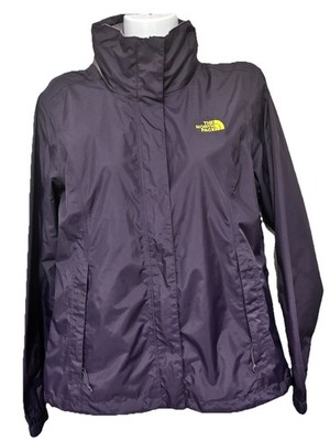 North Face DryVent Purple Yellow Hooded Rain Jacket M Hiking Camping Gorpcore