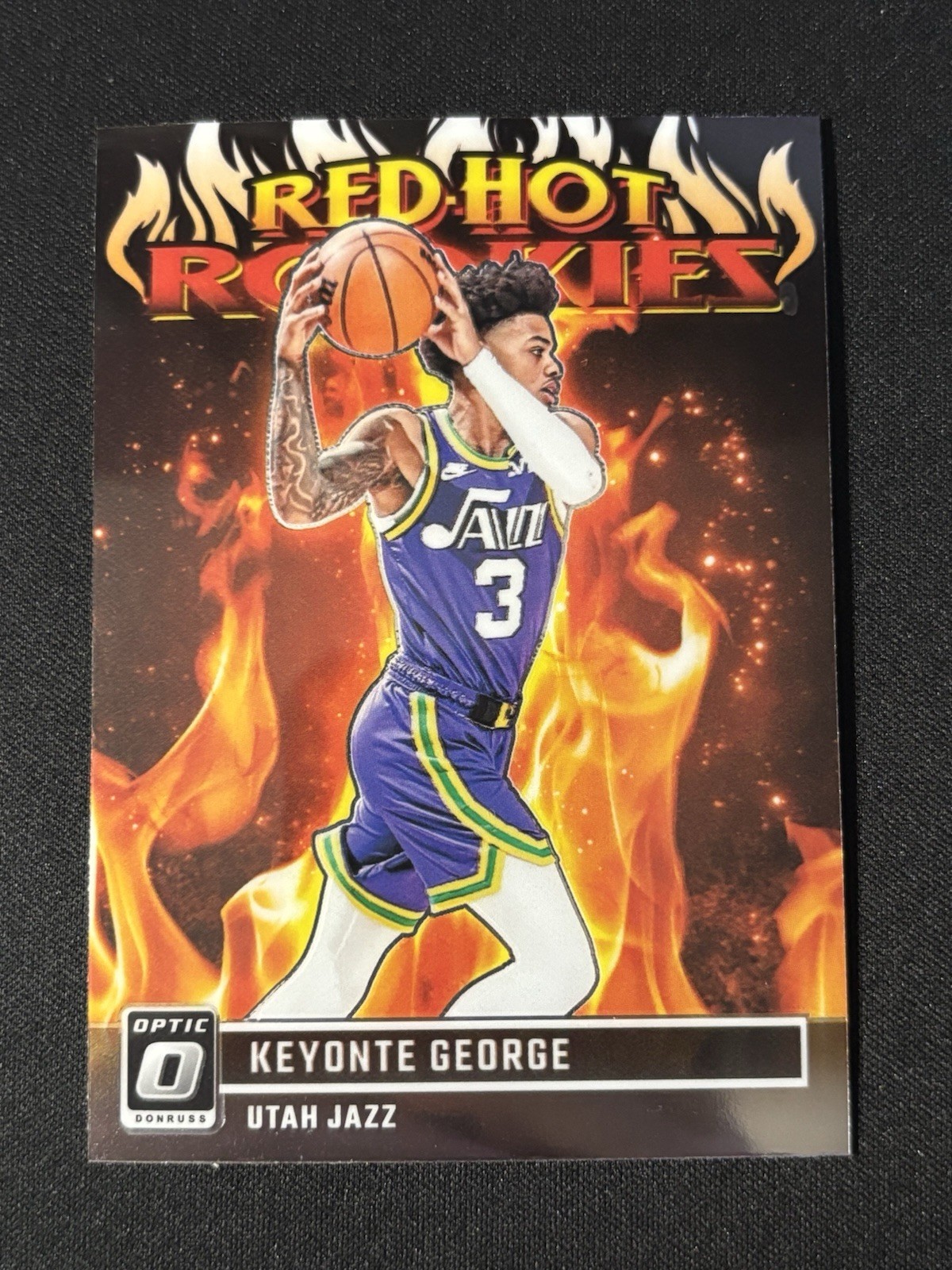 2023-24 Donruss Optic #4 Keyonte George Red Hot Rookies Utah Jazz