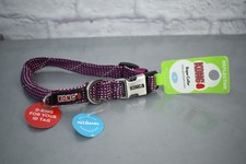 KONG Reflective Purple Rope Dog Collar S 11-14in NEW