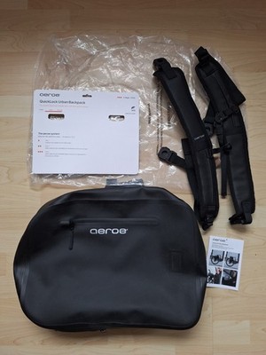 aeroe QuickLock Urban Fahrrad-Rucksack/Tasche, 10L, wetterfest, schwarz