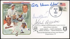 Hank Aaron/Frank Robinson/AB Chandler Auto FDC Gateway Cachet 8/1/82 JSA CK72100