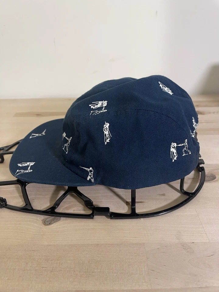 Undefeated UNDFTD Acción 5 Paneles CAMP Sombrero Ajustable Hebilla a Presión Gorra Azul RARO Foto 3 de 4