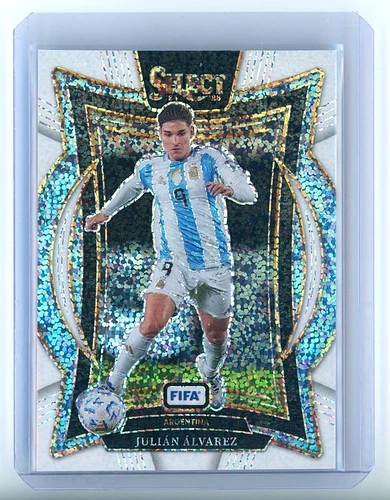 Julian Alvarez 2024-25 Panini Select FIFA White Sparkle Prizm SSP Argentina