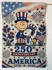 Garden Flag  Snoopy 250 Anniversary America Patriotic double-Sided 12x18 Handmad