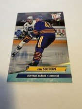 1992-93 Fleer Ultra #20 Ken Sutton Hockey Card -Buffalo Sabers