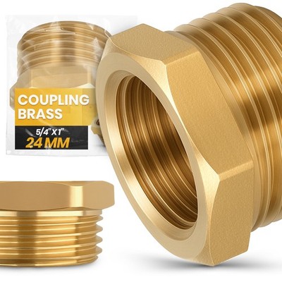 Messing Kupplung Fitting 5/4x1 AGxIG Muffe Reduzierstück Wasser Gewindefitting