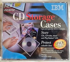 IBM CD MUSIC PLAYSTATION CD-ROM JEWEL PLASTIC CASES 3 PACK PLUS ONE - NEW SEALED