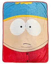 South Park Blanket Cartman Red Jacket All-Over Design Plush Lap Throw