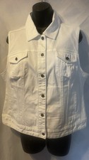 BOSTON PROPER Denim Proper Pure White Vest NW...