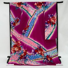 Furisode Color Uchikake honfurisode hikifurisode M size Japanese Kimono 4932