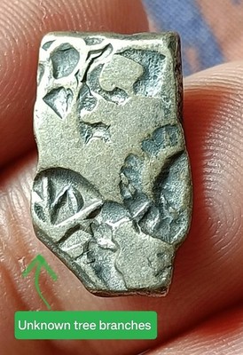 #V90#-ANCIENT India Magadh Maha Janapada ASHOKA Era Punch Mark silver Coin 400BC
