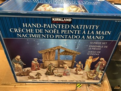 Kirkland Signature - 13-piece Hand-Painted Nativity Set Large Christmas Scene