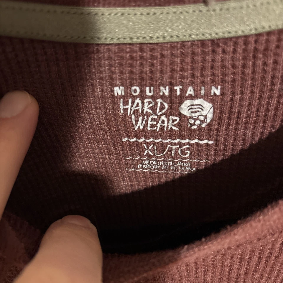 Mountain Hardwear Borgoña Rojo Tejido Gofre Manga Larga Cuello Redondo Térmico Para Hombre’s XL Foto 2 de 4