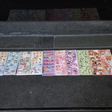 Kawaii Holographic Decorative Scrapbooking Sticker Sheets Lot, Multicolor