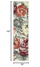 Ruggable Washable Camellia Currant Runner 2.5’ x 12’ No Mat (Retail $159)