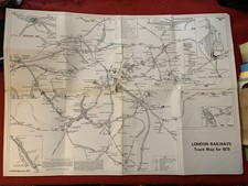 1870 London Railways Reprint Track Map by Quail REPRINT FROM 1983 60CM X 43CM