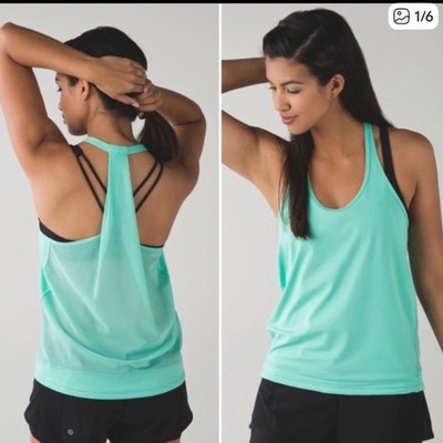 Lululemon Drop It Like It's Hot Tank Menthol color size 6 / small