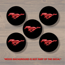 Ford Mustang Wheel Center Cap Overlay X5 Vinyl Decal Sticker