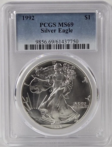 1992 PCGS MS69 Silver Eagle