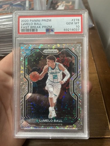 2020 Panini Prizm Lamelo Ball Rookie Silver Disco Charlotte Hornets PSA 10