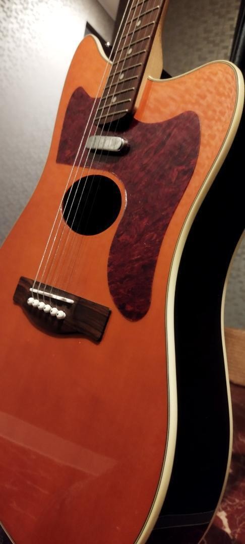 Acoustic Electric Guitar Fender JZM Deluxe 2007 Maple Neck
