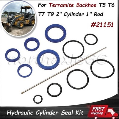 Hydraulic Cylinder Seal Kit 21151 For Terramite T5 T6 T7 T9 Backhoe 2''Bore 1''Rod