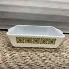 Vintage Pyrex Verde Green Print 0503 Casserole Dish 1 1/2 quart