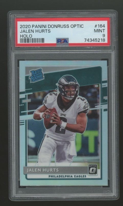 PSA 9 2020 Donruss Optic Jalen Hurts Rated Rookie Optic Holo #164