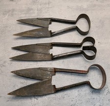 Lot 3 Vintage Forged Steel Hand Sheep Shears Challenge USA Farm Tools 12"