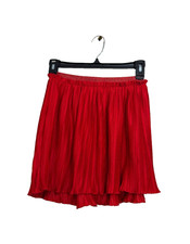 Cat Jack Girls Red Pleated Skirt Size L 10/12 Elastic Waist School Holiday NEW