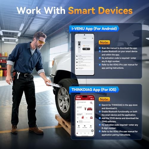 THINKTPMS VENU iPro Handheld Tire Pressure Monitor, Upgrade of G2, 