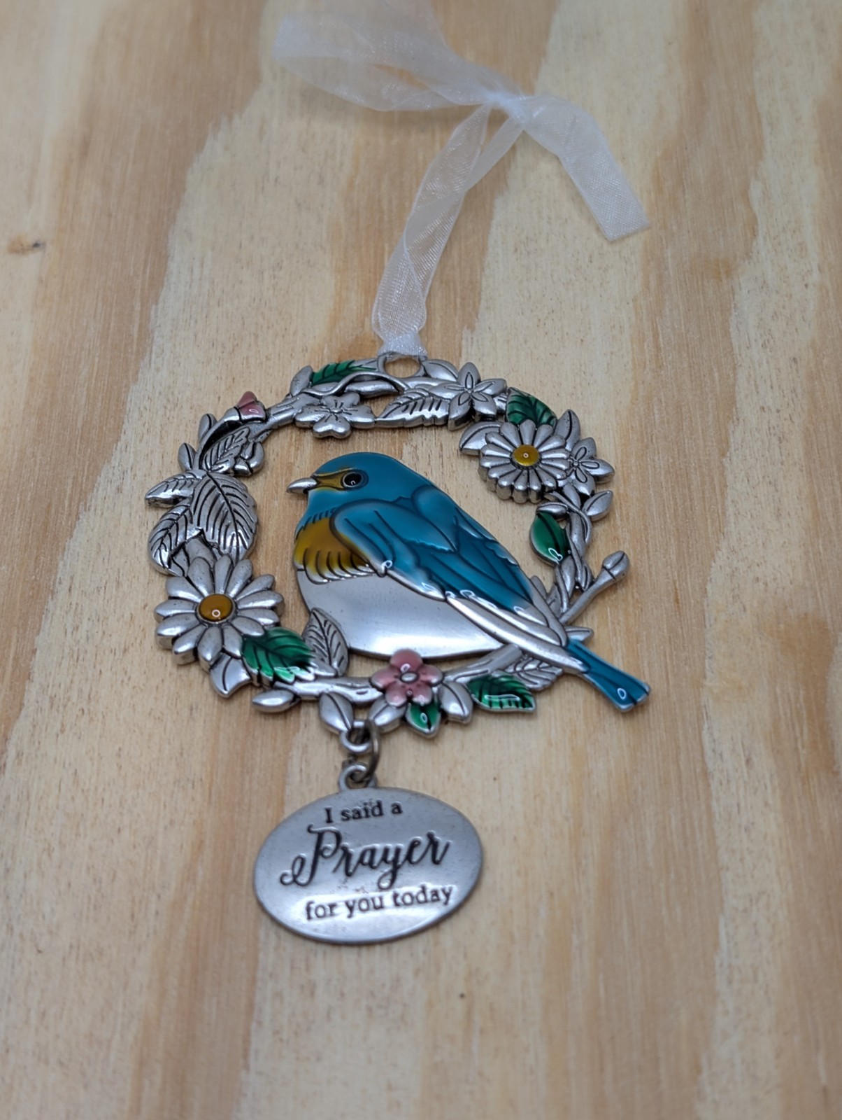 Ganz I Said A Prayer For You Today Bird In Wreath Ornament Holiday Funeral...