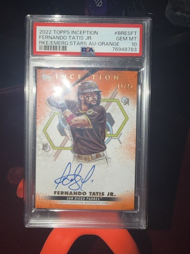Ultra Rare PSA 10 Gem 🔥 2022 Topps Inception Fernando Tatis Jr. Rookie Auto /25
