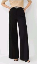 NWT Ann Taylor Dress Pants 18 Curvy Black Suiting Collection Fluid Crepe 