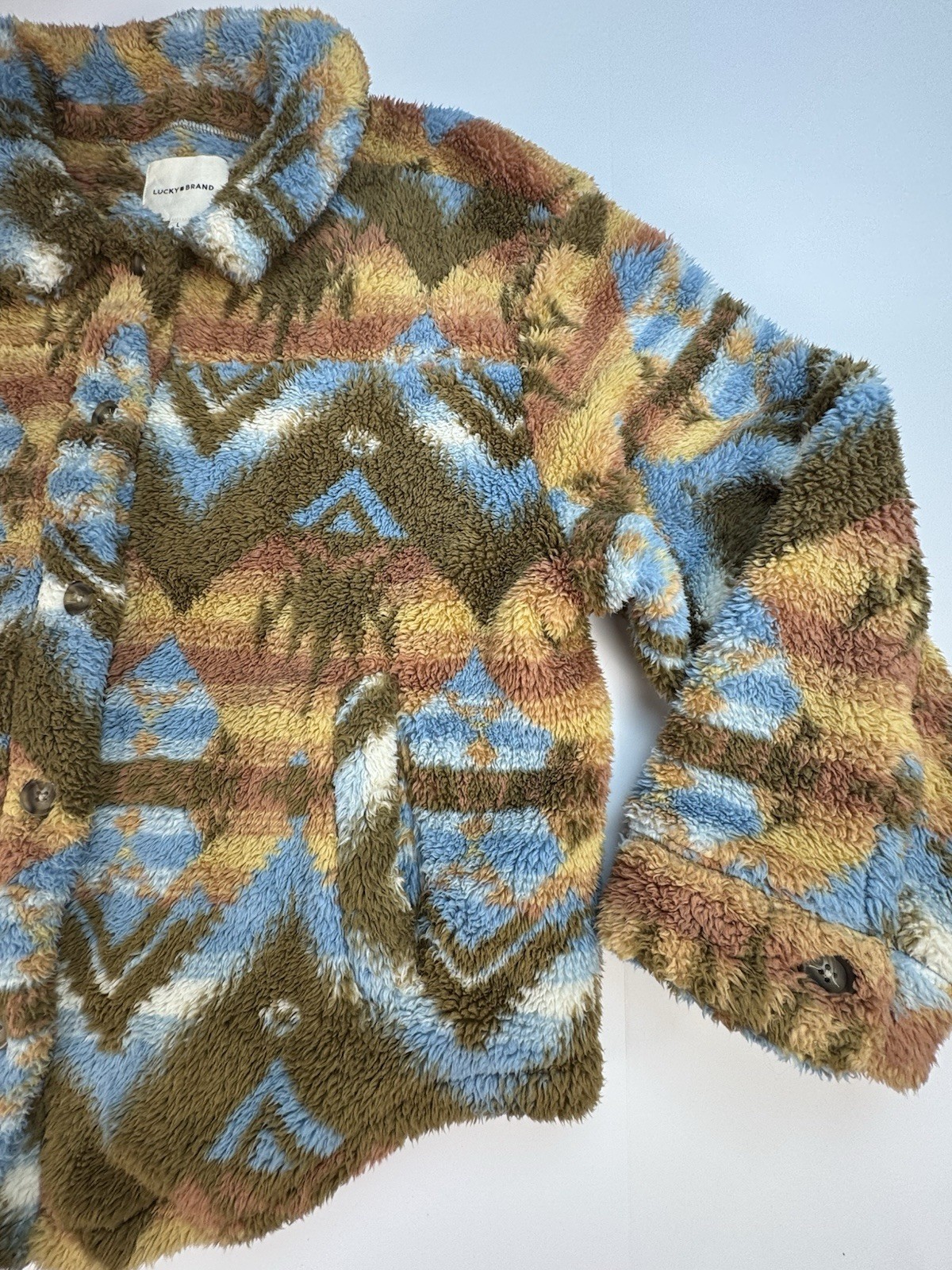 Lucky Brand Button Front Aztec Patterned High Pil… - image 4