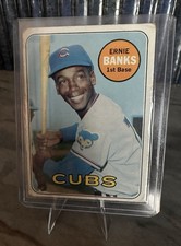 1969 Topps - Ernie Banks #20 Mr Cub Let’s Play 2 Chicago Cubs Vintage